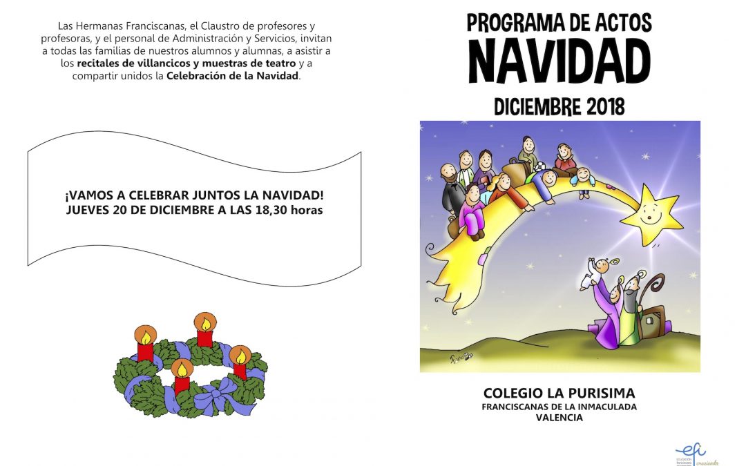 Celebración de Navidad – Capilla – 18:30 horas