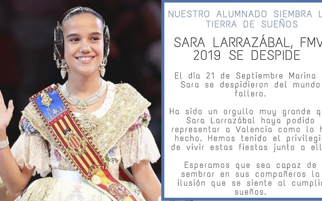 Sara Larrazábal, FMIV 2019, se despide junto a Marina Civera, FMV 2019, en la Fonteta