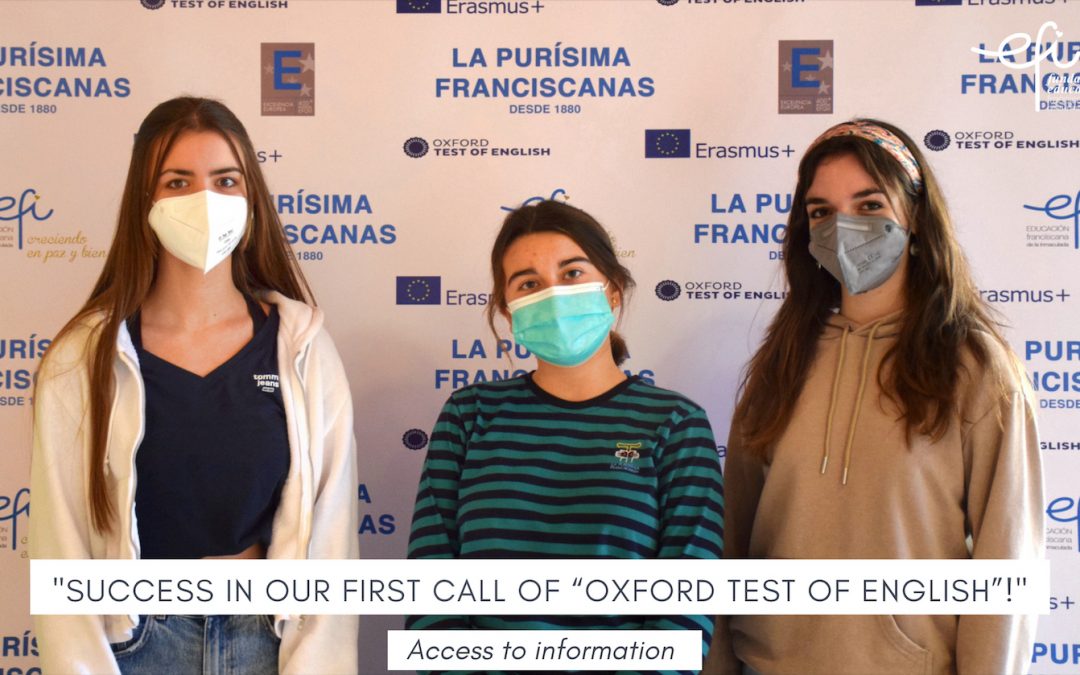 ¡Éxito en la primera convocatoria «Oxford Test of English» de este curso!